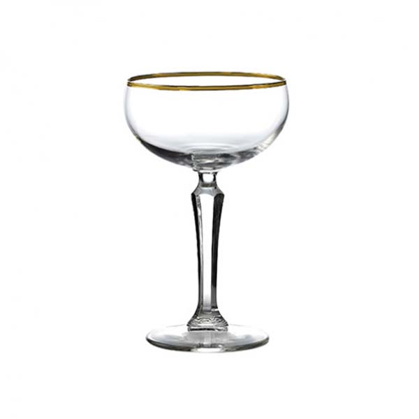 141634 7oz Speakeasy Gold Rim Coupe