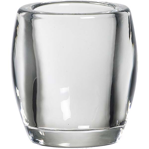 77mm Glass Tealight Holder Clear