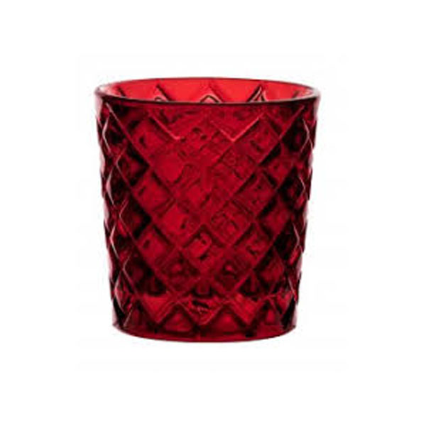 6.5cm Criss Cross Nightlight Holder Red