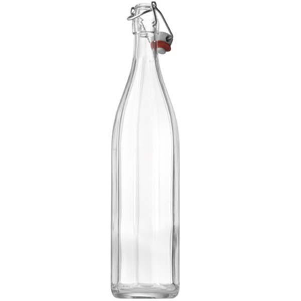 500ml Costolata Swing Top Bottle Clear