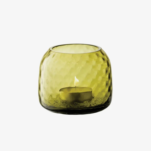 7cm Dapple Tealight Holder Woodland Green