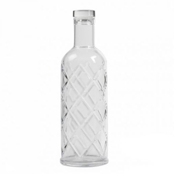 1l Diamond Acrylic Water Bottle Clear