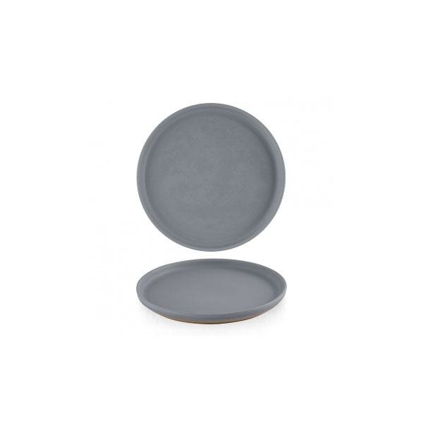 26cm Emerge Walled Plate Seattle Grey