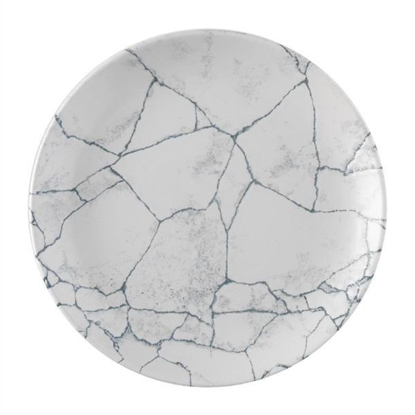 26cm Kintsugi Coupe Plate Pearl Grey