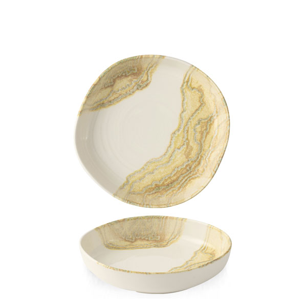 20cm Tide Organic Walled Bowl Gold