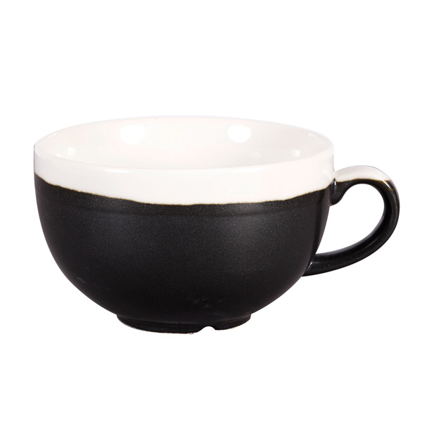 8oz Monochrome Cappuccino Cup Onyx Black