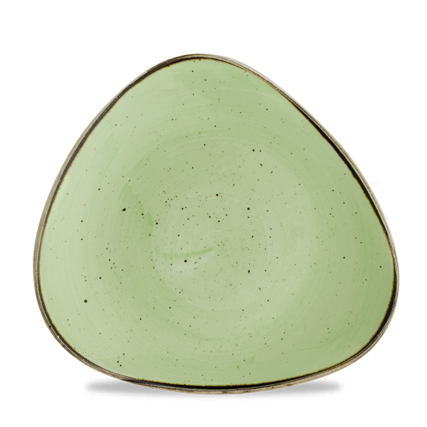 26.5cm Stonecast Triangle Plate Sage Green