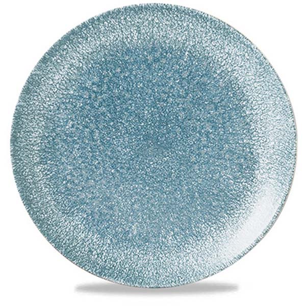 21.7cm Raku Coupe Plate Topaz Blue