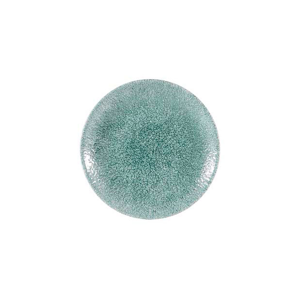 16.5cm Raku Coupe Plate Jade Green