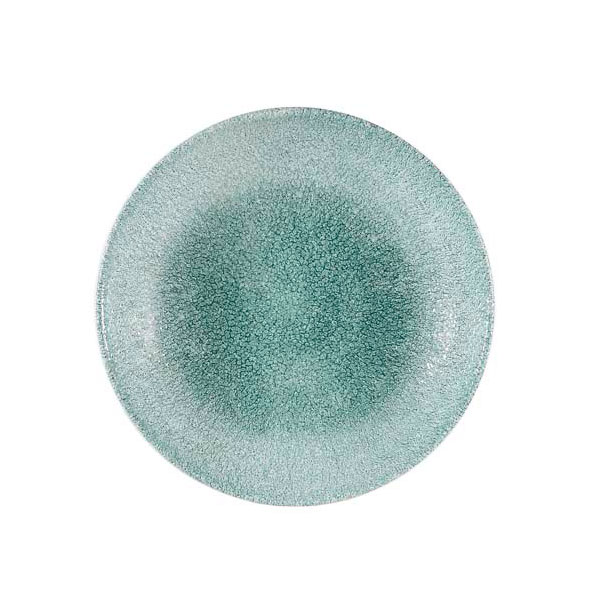 26cm Raku Coupe Plate Jade Green