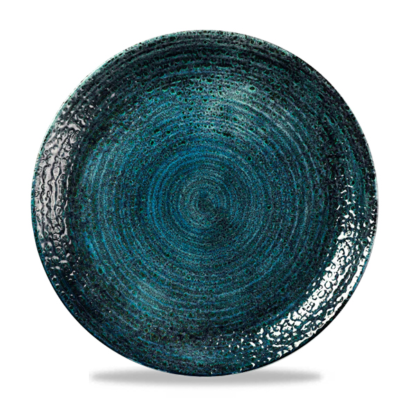 28.8cm Homespun Chroma Coupe Plate Marine