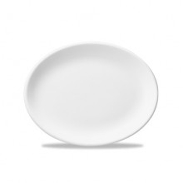 25.4cm White Oval Plate