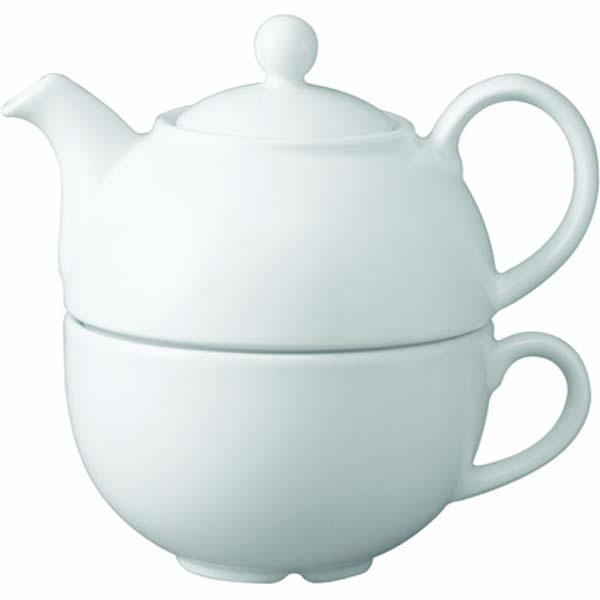 13oz White One Cup Teapot