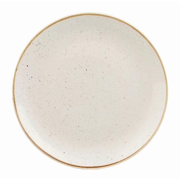 16.5cm Stonecast Coupe Plate Barley White