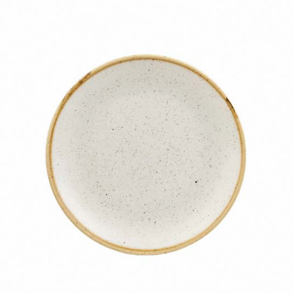 21.7cm Stonecast Coupe Plate Barley White