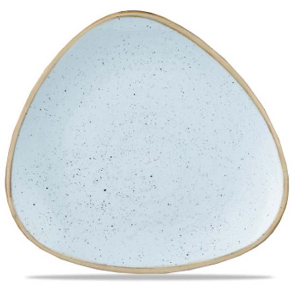 22.9cm Stonecast Triangle Plate Duck Egg