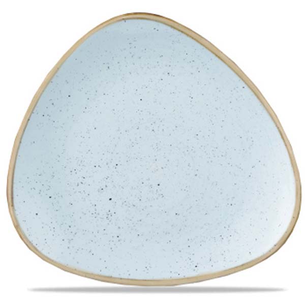 26.5cm Stonecast Triangle Plate Duck Egg