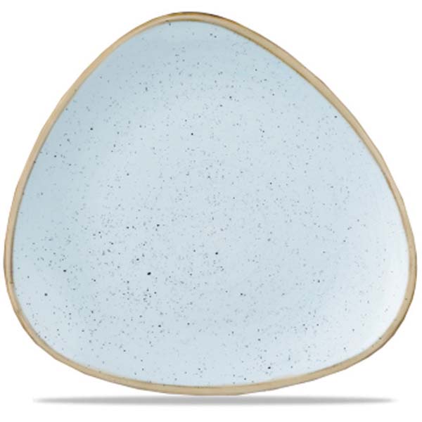 31.1cm Stonecast Triangle Plate Duck Egg