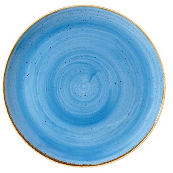 26cm Stonecast Coupe Plate Cornflower Blue