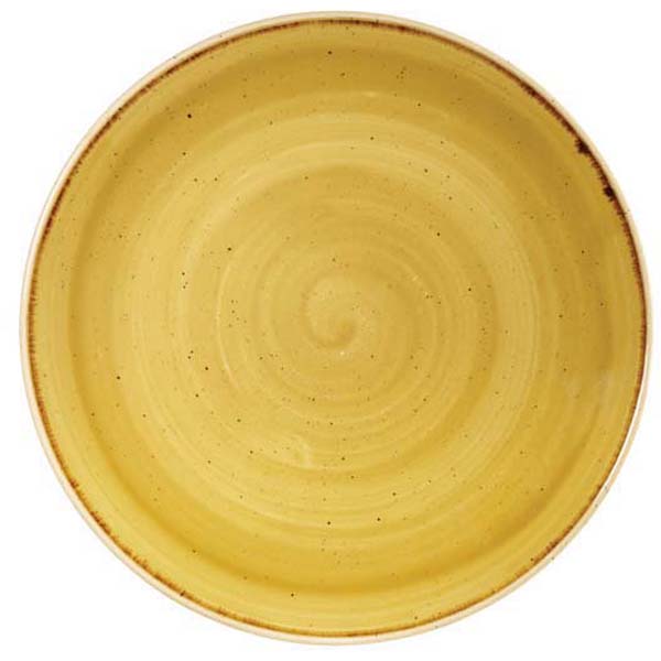 26cm Stonecast Coupe Plate Mustard