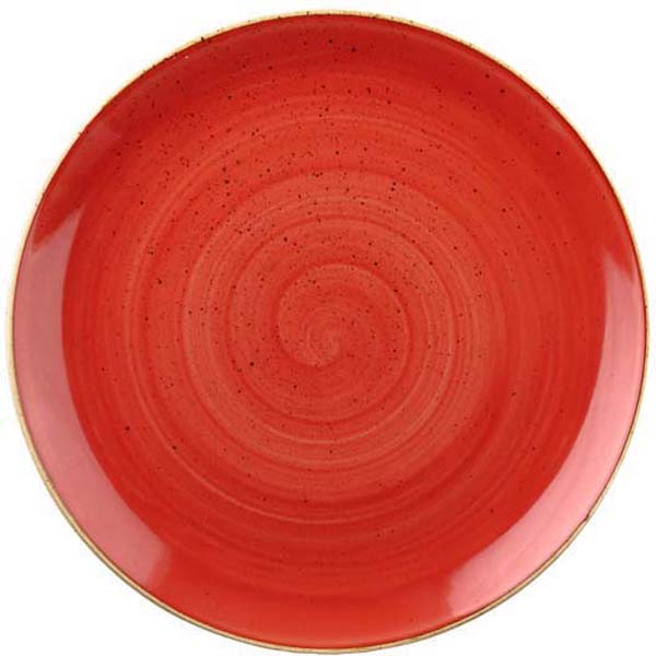 16.5cm Stonecast Coupe Plate Berry Red