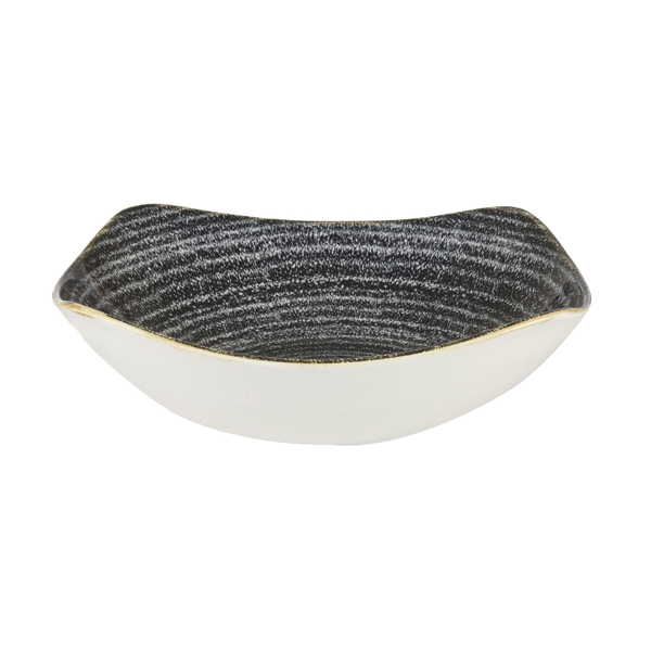 45oz Homespun Square Bowl Charcoal Black