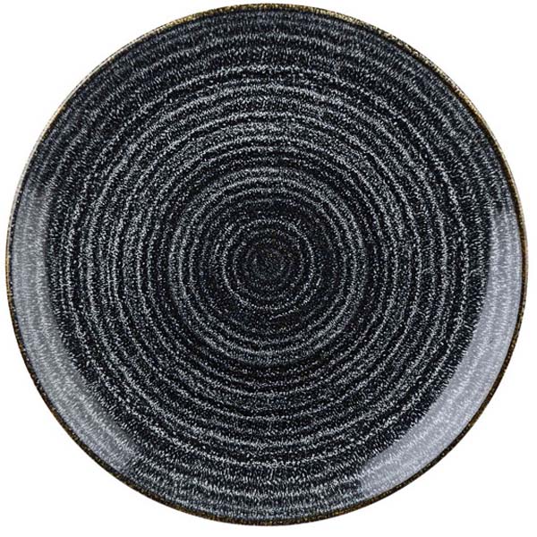 26cm Homespun Coupe Plate Charcoal Black