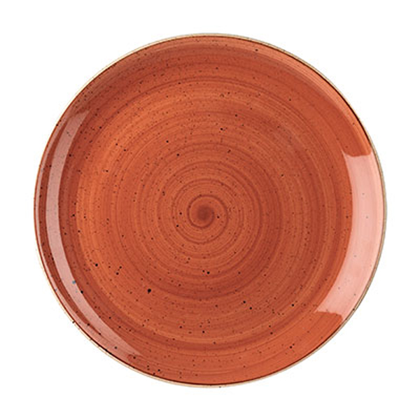 16.5cm Stonecast Coupe Plate Spiced Orange