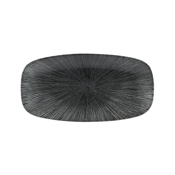 29.8x15.3cm Agano Chefs Oblong Plate Black