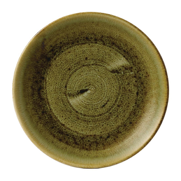 28.8cm Stonecast Plume Coupe Plate Olive