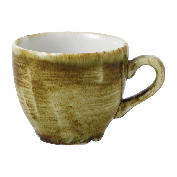 3.5oz Stonecast Plume Espresso Cup Olive