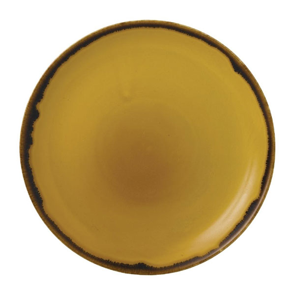 16.5cm Harvest Evolve Coupe Plate Mustard