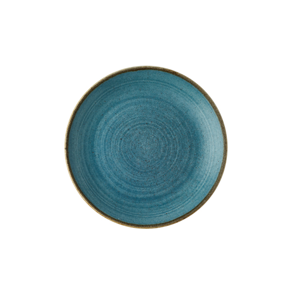 21.7cm Stonecast Raw Coupe Plate Teal