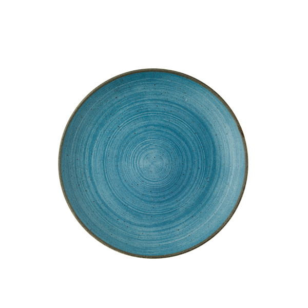 26cm Stonecast Raw Coupe Plate Teal