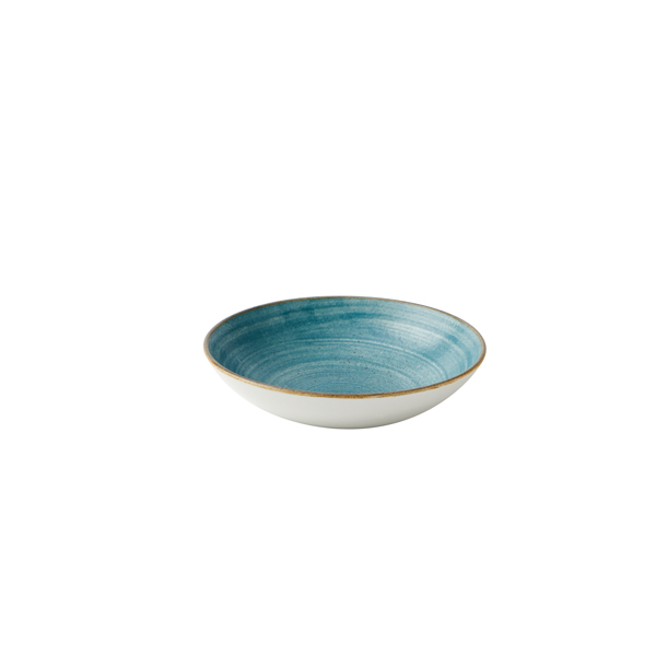 18.2cm Stonecast Raw Coupe Bowl Teal