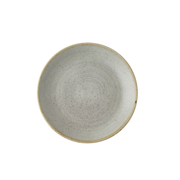 16.5cm Stonecast Raw Coupe Plate Grey