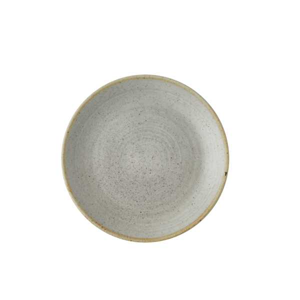 21.7cm Stonecast Raw Coupe Plate Grey