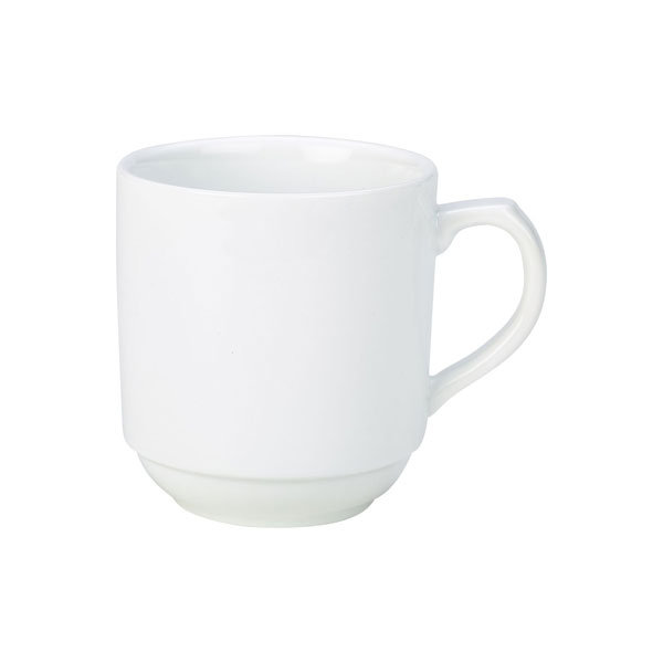 10oz Genware Porcelain Stacking Mug White