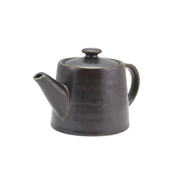 17.6oz Terra Porcelain Teapot Black