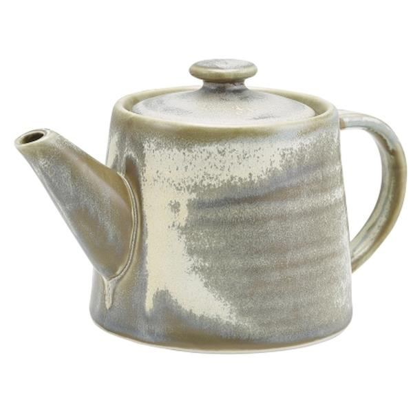 17.6oz Terra Porcelain Teapot Grey