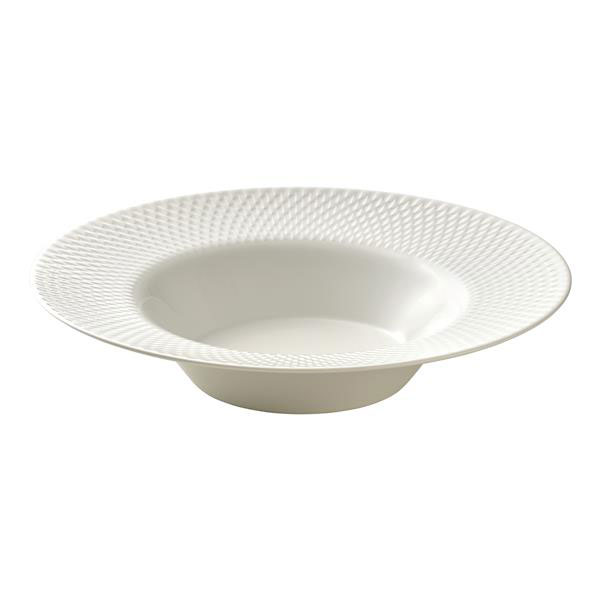 29cm Purity Reflections Rimmed Bowl White