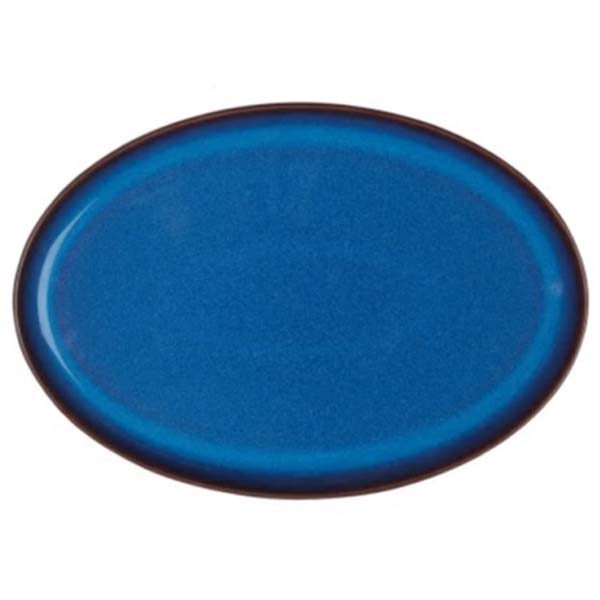 27x18.5cm Denby Oval Tray Imperial Blue