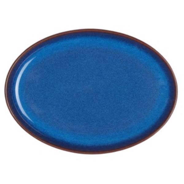 19x13.5cm Denby Oval Tray Imperial Blue