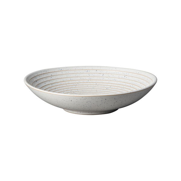 25.5cm Denby Studio Blue Ridged Bowl Chalk