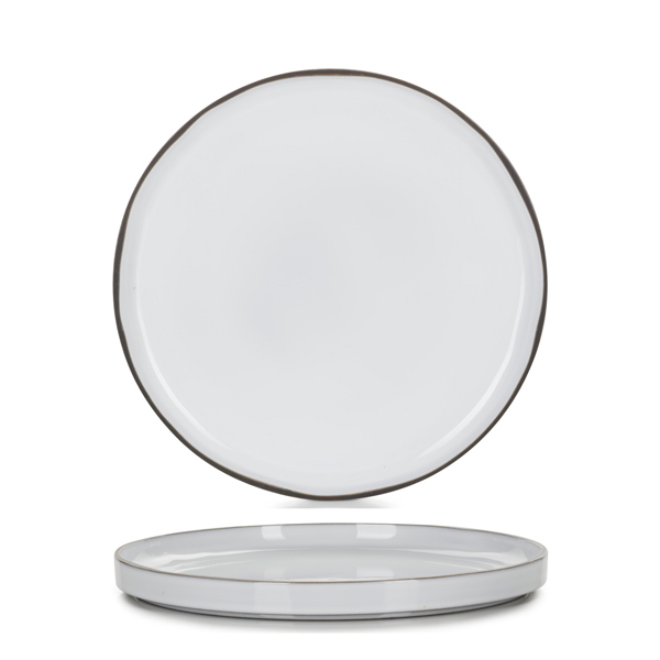 15cm Caractere Plate Cumulus White