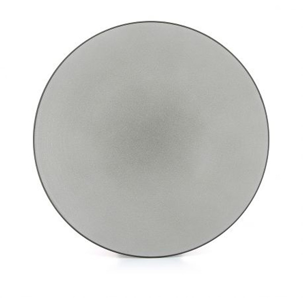 26cm Equinoxe Flat Plate Pepper Grey