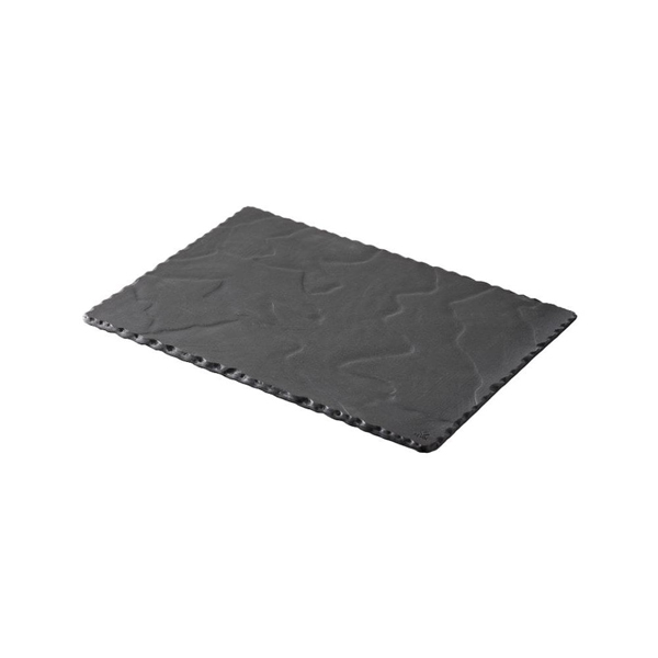 30x16cm Basalt Rectangular Plate Black