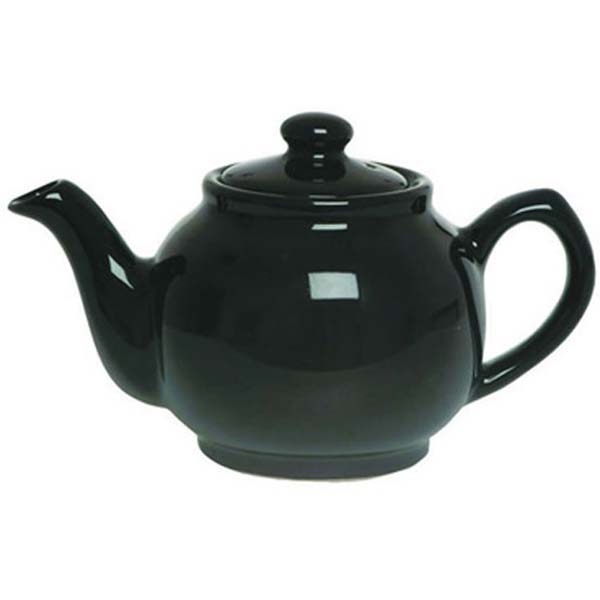 6 Cup Brights Teapot Black Gloss