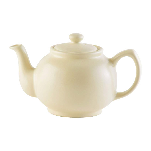 6 Cup Brights Teapot Cream Matt