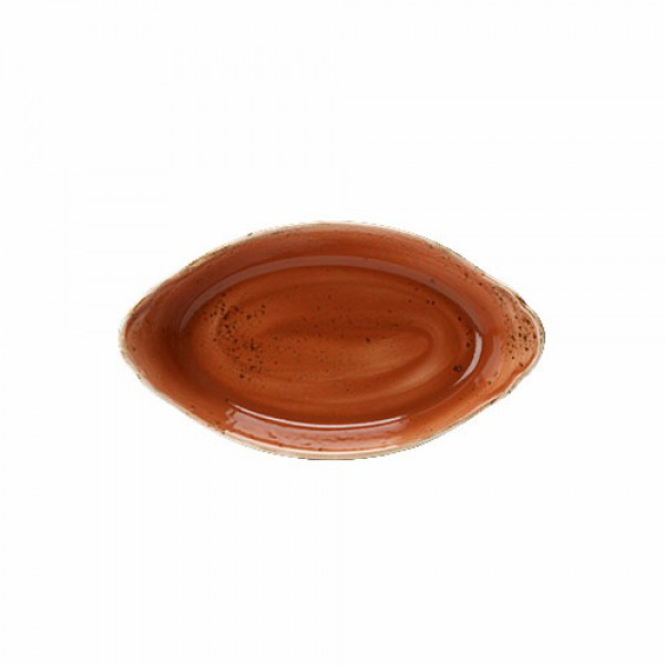 24x13.5cm Craft Oval Eared Dish Terracotta